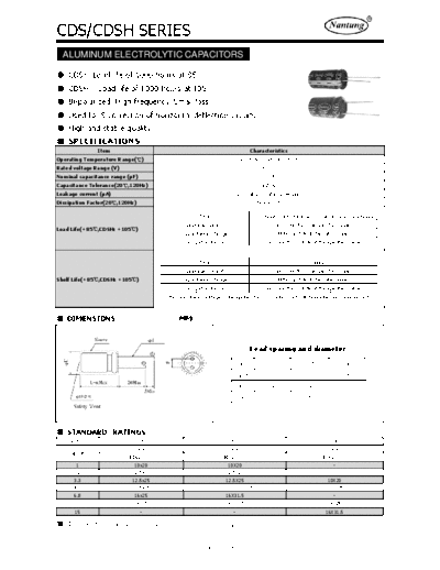 Nantung [radial thru-hole] CDS(H) Series