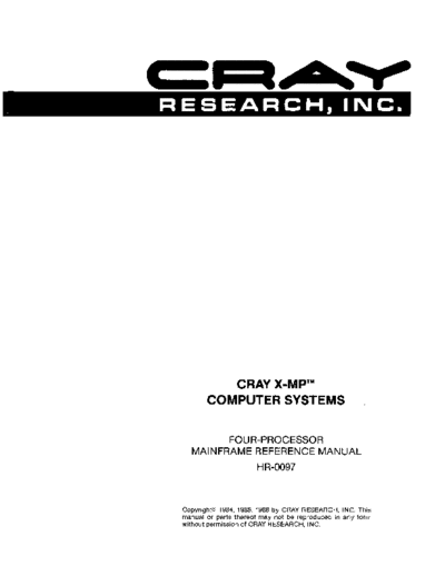 HR-0097B_Cray_X-MP_Four-Processor_Mainframe_Reference_Manual_Aug86