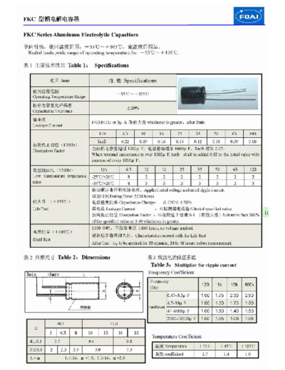 Foai [radial thru-hole] FKC Series