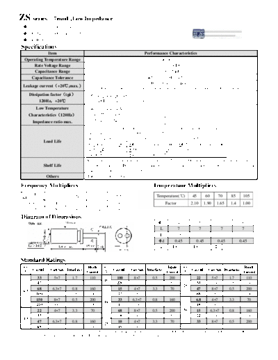 Acon [radial thru-hole] ZS Series