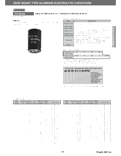Hitachi [snap-in] HU Series