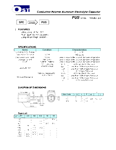 OST [polymer thru-hole] PUS series