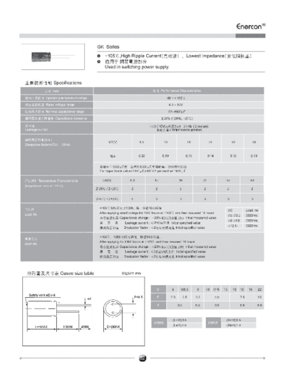 Enercon [radial thru-hole] GK Series