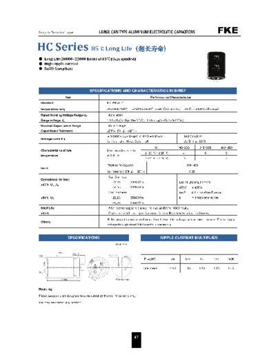 FKE [snap-in] HC SERIES Series