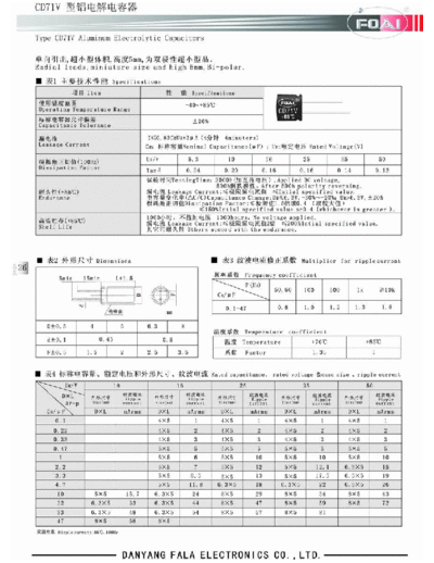 Foai [radial thru-hole] CD71V Series