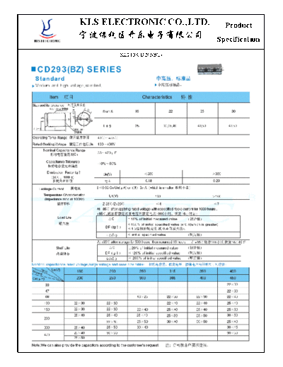 KLS [snap-in] CD293 BZ Series