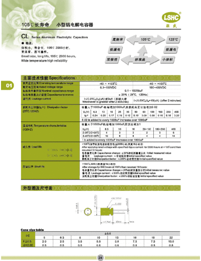 LSHC [radial thru-hole] CL Series