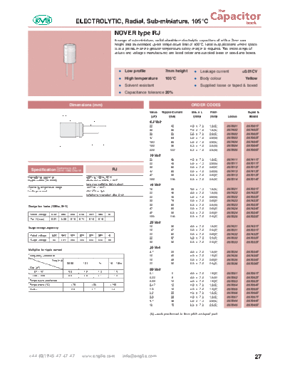 Nover [radial thru-hole] RJ Series