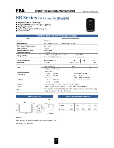 FKE [snap-in] HR SERIES Series
