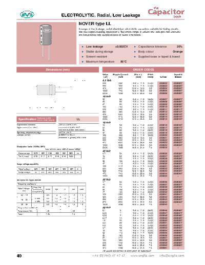 Nover [radial thru-hole] LL Series