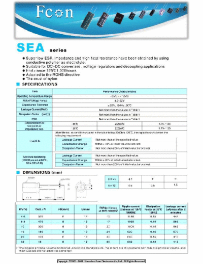 Fcon [polymer thru-hole] SEA Series