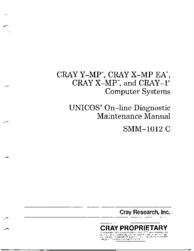 SMM-1012C-CRAY_YMP_XMP_EA_XMP_CRAY_1_Computer_Systems-UNICOS_Online_Diagnostic_Maintenance_Manual-March_1989.OCR