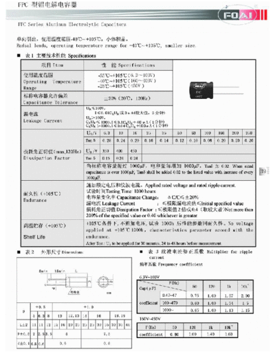 Foai [radial thru-hole] FPC Series