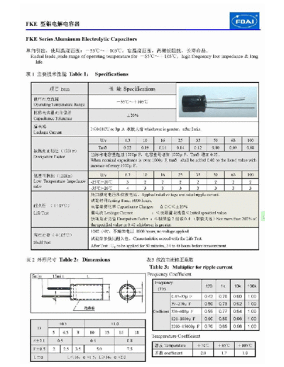 Foai [radial thru-hole] FKE Series