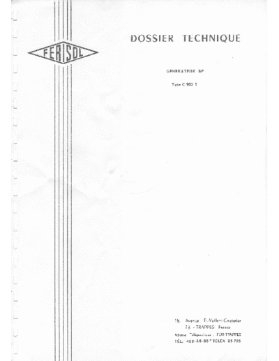 Ferisol C903T (en Francais) WW