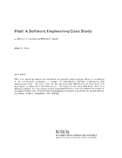 19790710_Pilot_A_Software_Engineering_Case_Study