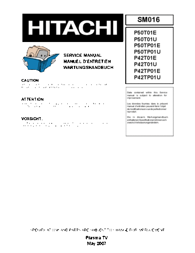 Hitachi_P50T01E_P50T01U_P50TP01E_P50TP01U_P42T01E_P42T01U_P42TP01E_P42TP01U_[SM]