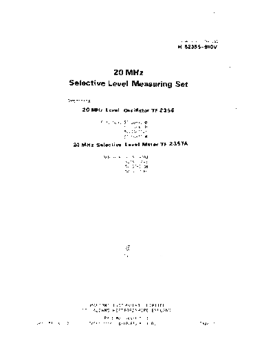 Generator 0-20 MHz MARCONI TF2356_2357A_User