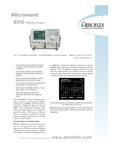 MARCONI 6210 Specifications