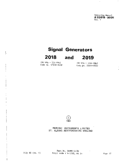 MARCONI 2018 2019 Operation