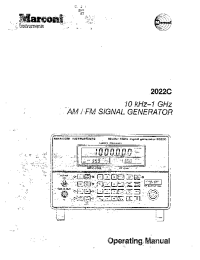 MARCONI 2022C Operating