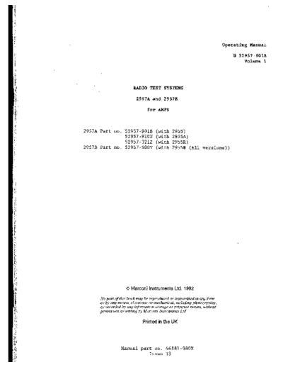 MARCONI 2957A_2957B Operation
