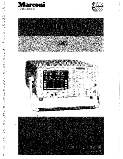MARCONI 2965 Operating