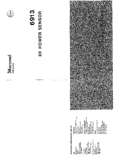 Marconi 6913 Manual