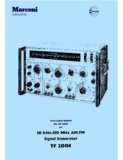 Marconi TF2008 RF Generator