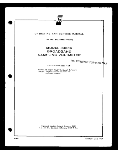 03406-90001 3406A OpServ Jan67