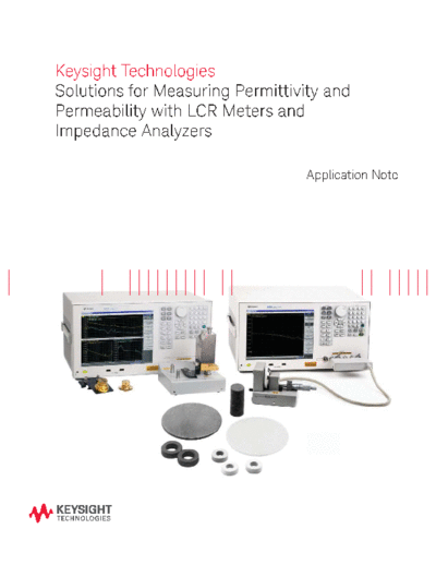 5980-2862EN Solutions for Measuring Permittivity and Permeability w LCR Meters & Impedance Analyzers c20140909 [25]