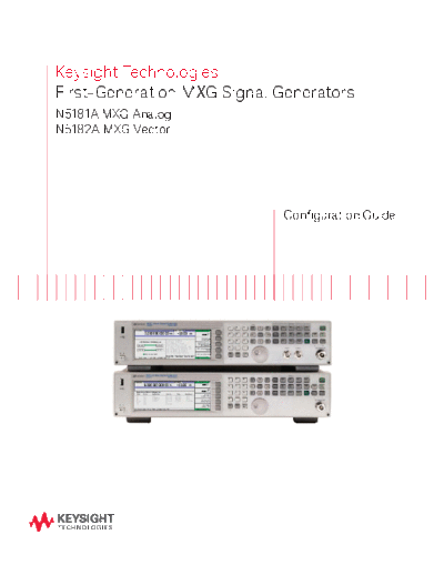 5989-5485EN First-generation MXG Signal Generators - Configuration Guide c20140828 [10]