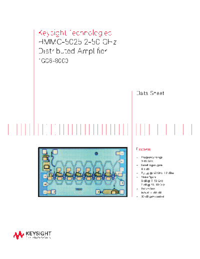 5989-6207EN HMMC-5025 2-50 GHz Distributed Amplifier 1GG6-8000 - Data Sheet c20140723 [9]