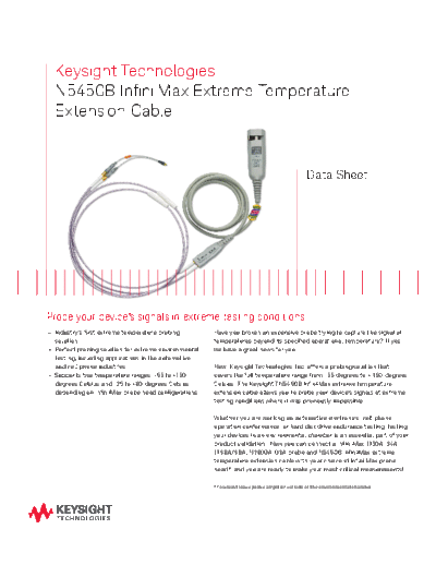 5989-7542EN N5450A InfiniiMax Extreme Temperature Extension Cable c20140720 [2]