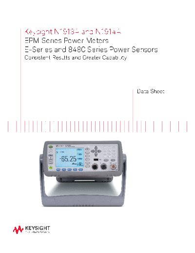 5990-4019EN EPM Series Power Meters E-Series and 8480 Series Power Sensors - Data Sheet c20140918 [28]