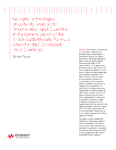 5990-8882EN Uncertainty Analysis for Uncorrelated Input Quantities - White Paper c20140715 [11]
