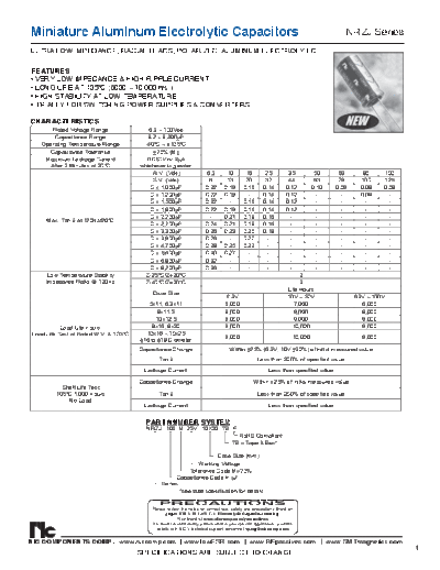 NIC [radial thru-hole] NRZJ Series