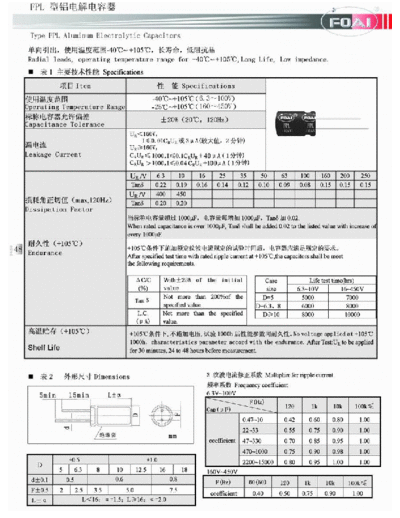 Foai [radial thru-hole] FPL Series