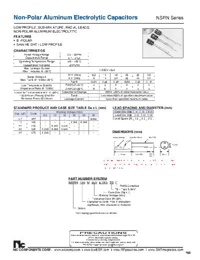 NIC [non-polar radial] NSRN Series