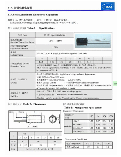 Foai [radial thru-hole] FTA Series