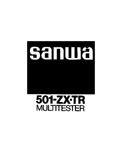 501-ZX-TR Sanwa Service and user manuals free download