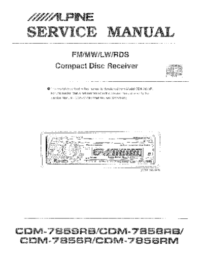 Alpine CDM-7856R -7858 -7859