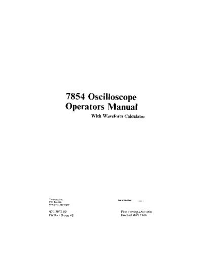 7854 Oscilloscope (w. waveform calculator) (1989)