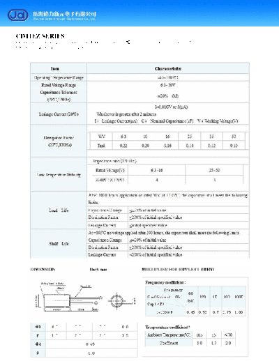 J.d [radial thru-hole] CD11EZ Series