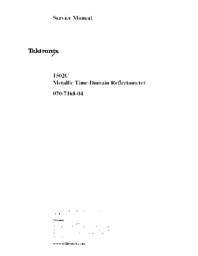 TEK 1502C Service