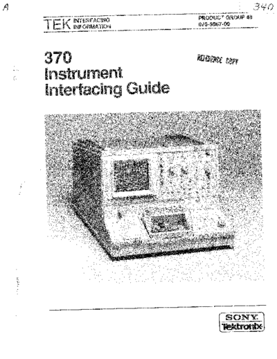 TEK 370 Instrument Interfacing Guide