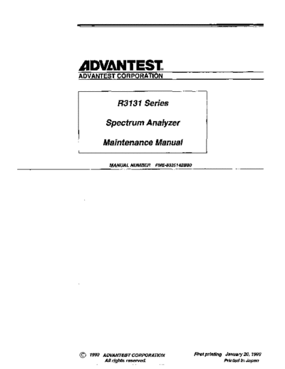Advantest_R3131_Service_Maintenance_Manual