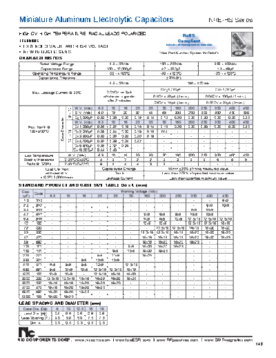 NIC [radial thru-hole] NREHS Series