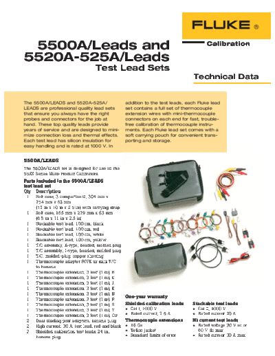 fluke-525leads-datasheet