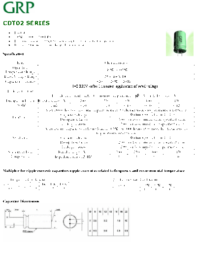 GRP [radial thru-hole] CDT02 Series